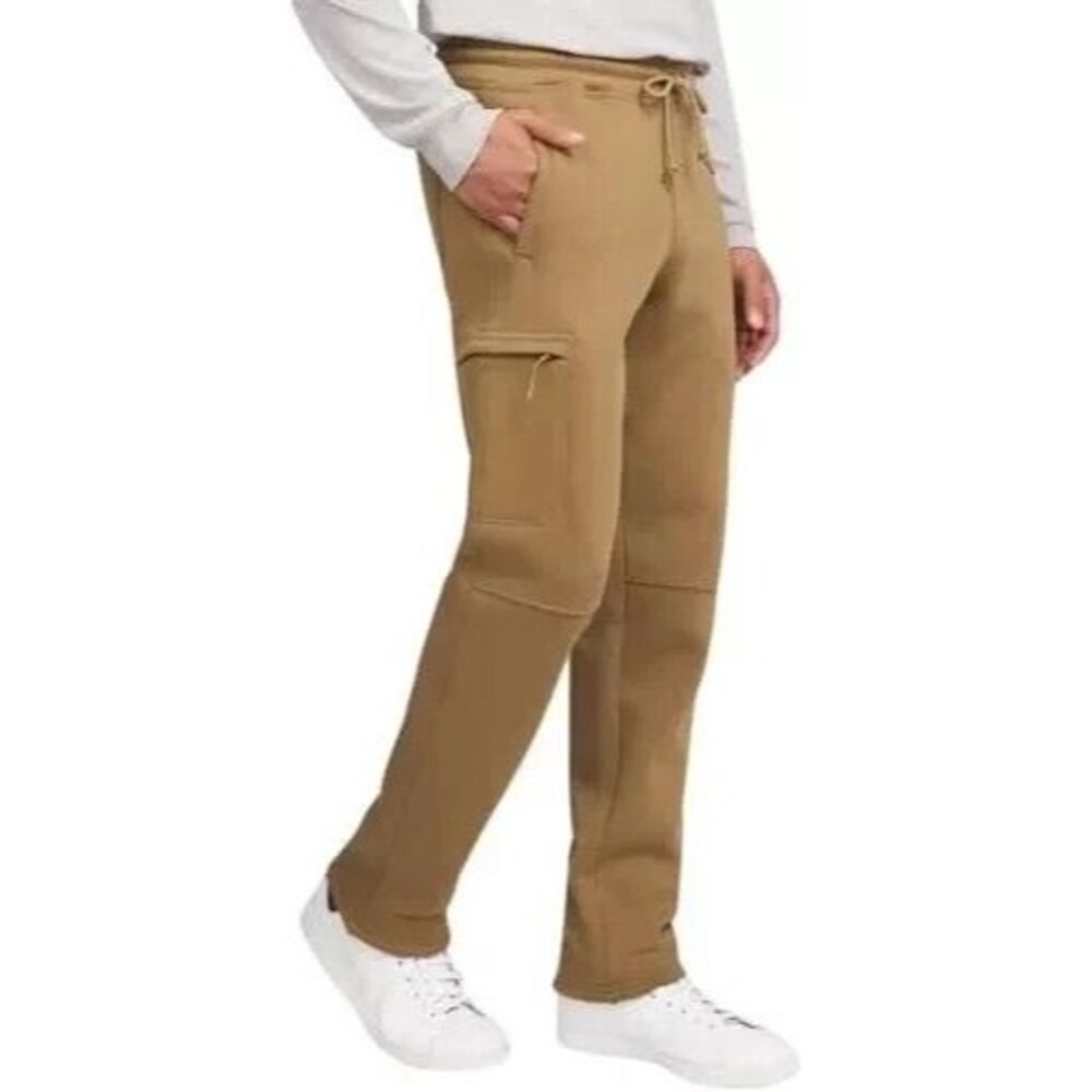 Weatherproof Vintage Size M Mens Fleece Cargo Pants Tan Zip Pocket Inseam 31 In